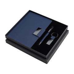 Set of Notebook, Keychain and Pen - Blue