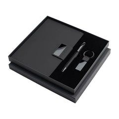 Set of Notebook, Keychain and Pen - Black