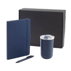 Set of Tumbler, A5 Notebook and Pen - Navy Blue