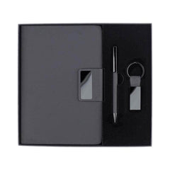 Set of Notebook, Keychain and Pen - Black