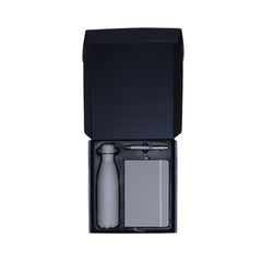 Set of Stainless Bottle, Notebook & Pen – Gray