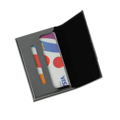 Set Of Card Holder, Key Chain and Pen - Black