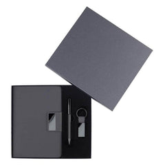 Set of Notebook, Keychain and Pen - Black