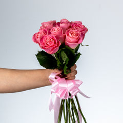 Bunch of Peach Roses