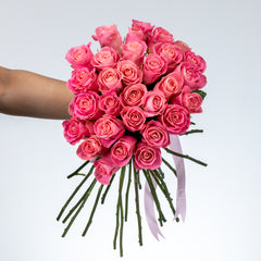 Bunch of Peach Roses