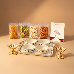 The Diwali Festive Table Hamper by GiftNYou in a festive lifestyle setting