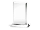 The Clear Distinction Award – rectangular crystal glass trophy, view 1