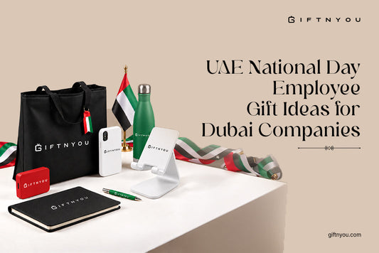 UAE National Day employee gift ideas for Dubai companies, branded corporate gifts in the flag colours for teams