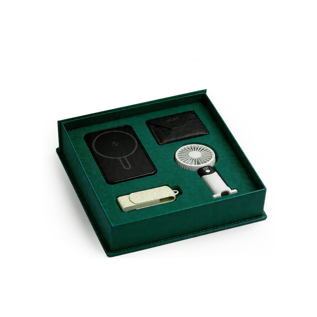 Set Of Handheld Fan, Powerbank, Cardholder & USB