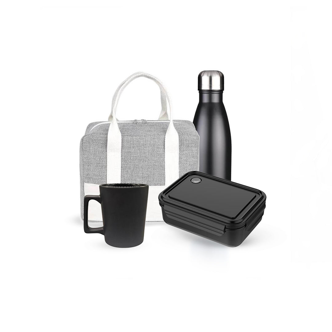 Set Of Bag, Lunch Box, Bottle & Cup
