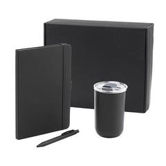 Set of Tumbler, A5 Notebook and Pen - Black