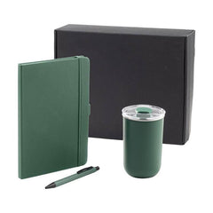 Set of Tumbler, A5 Notebook and Pen - Green