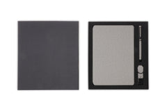 Set with Refillable Notebook, Pen & USB Keychain - Grey