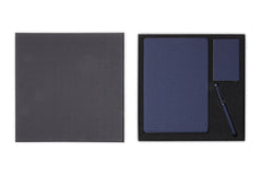 Set with Refillable Notebook, Pen & Cardholder - Navy