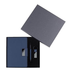 Set of Notebook, Keychain and Pen - Blue
