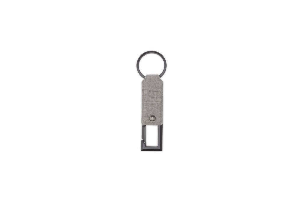 Set with Refillable Notebook, Pen & USB Keychain - Grey