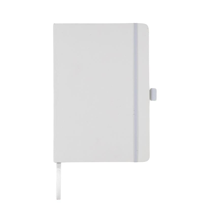 Set of Double Walled Tumbler, A5 Notebook and Pen - White