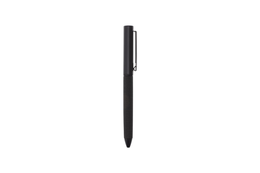 Set with Refillable Notebook, Pen & Cardholder - Black