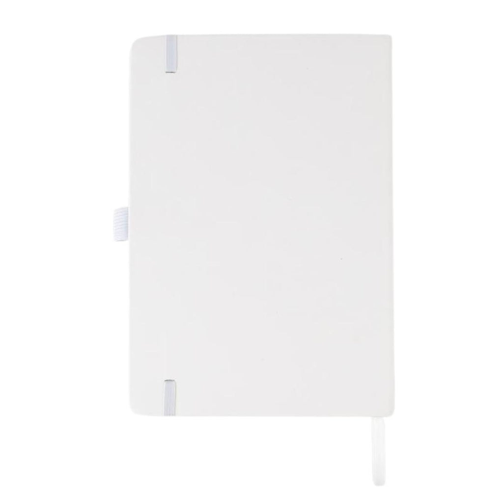 Set of Double Walled Tumbler, A5 Notebook and Pen - White