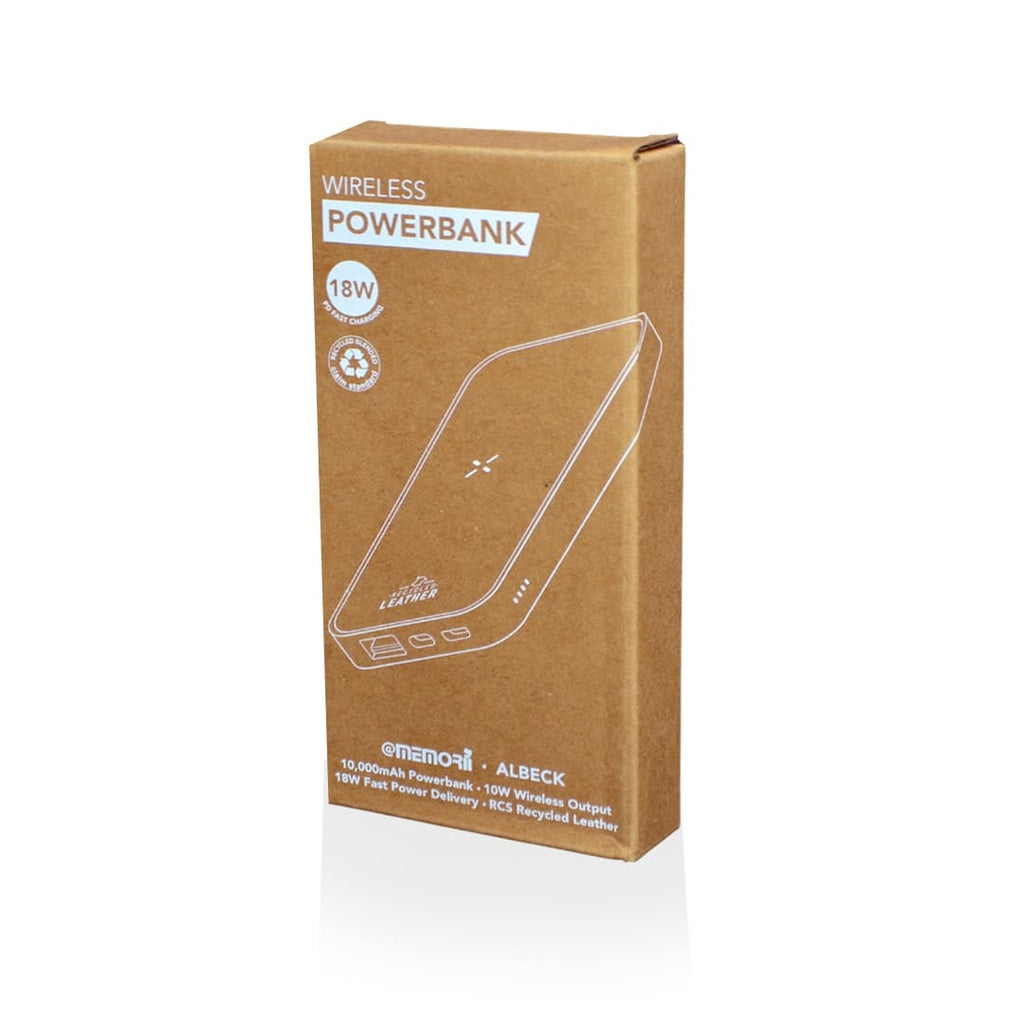 Albeck Recycled Leather Powerbank 10000mAh PD (Black)