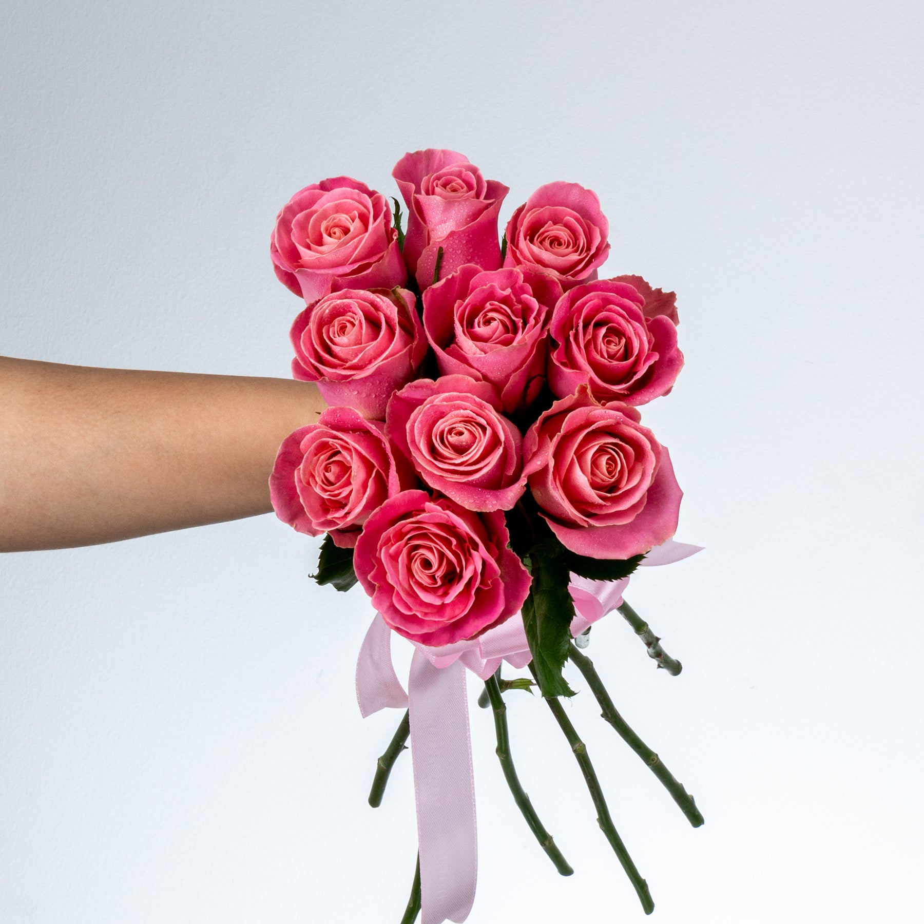 Bunch of Peach Roses