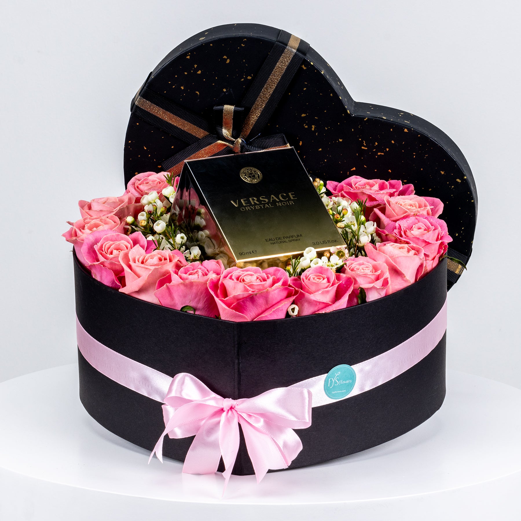 Flowers with Versace Crystal Noir EDP 90ML