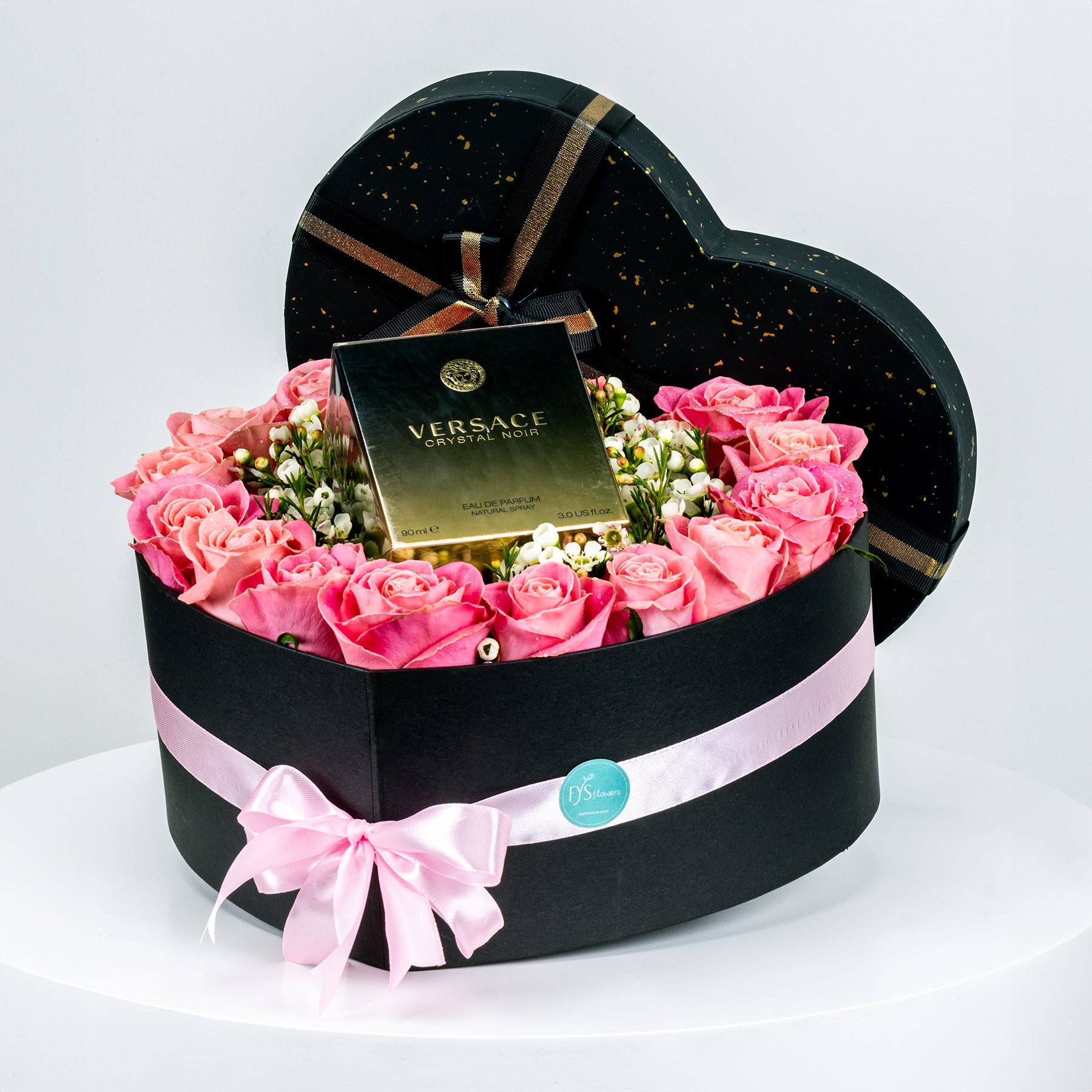 Flowers with Versace Crystal Noir EDP 90ML