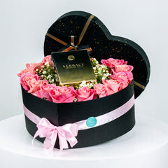 Flowers with Versace Crystal Noir EDP 90ML
