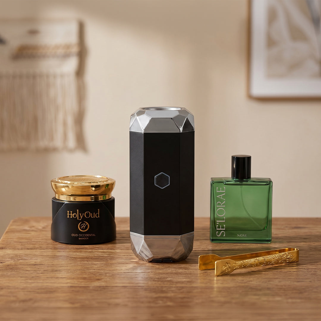 Set Of Bakhoor, Burner & Parfum