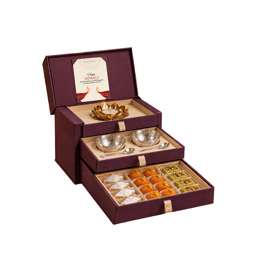 The Diwali Grand Celebration Chest by GiftNYou on a white background