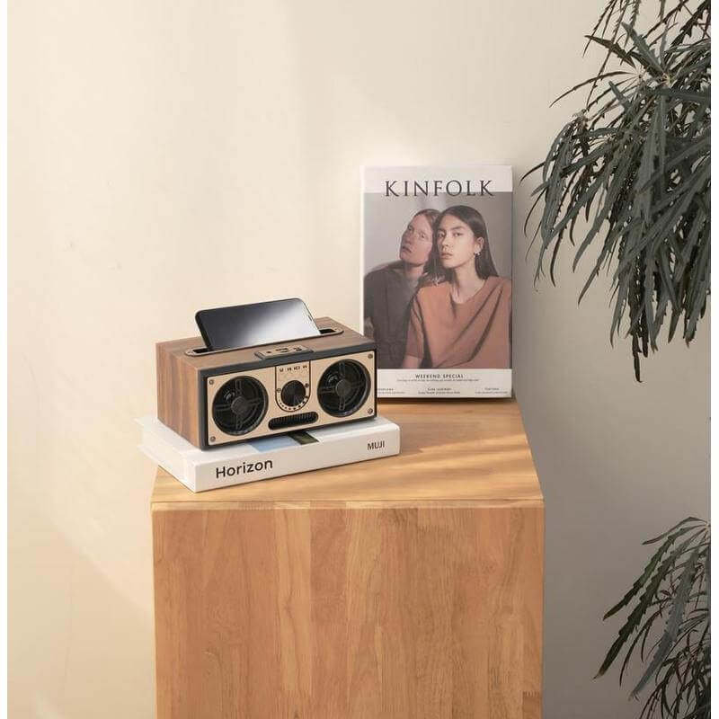 retro wood 20w bluetooth speaker - additional view