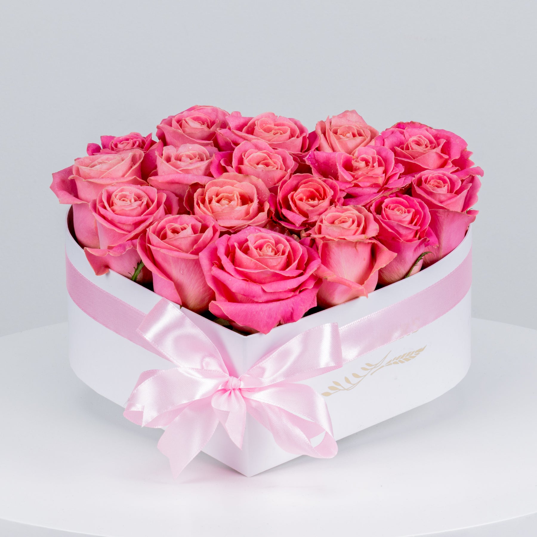 Heart Shape white Box Arrangement