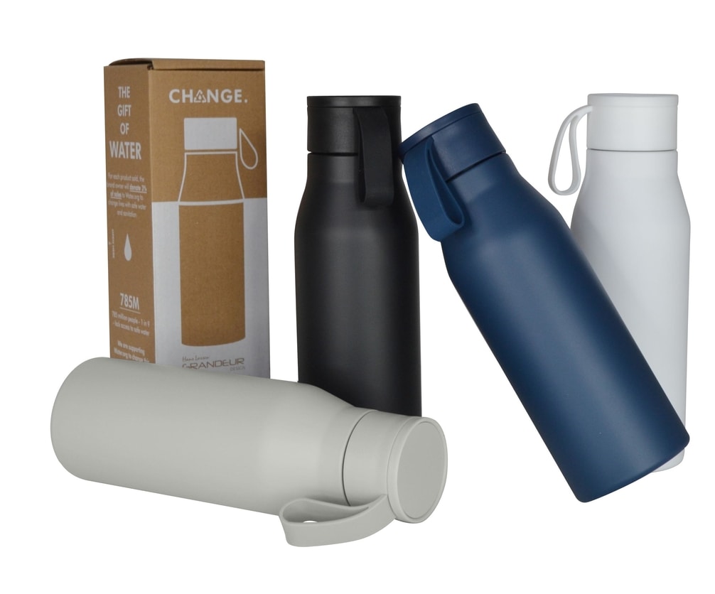 Nebra Vacuum Insulated Bottle with Loop (Grey)