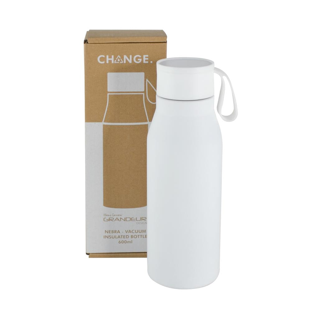 Nebra Vacuum Insulated Bottle with Loop (White)