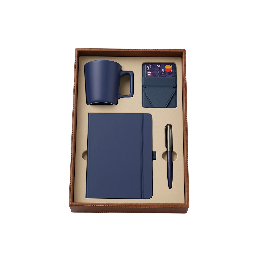 Set Of Pen, Cup, Card Holder with Phone Stand & Notebook