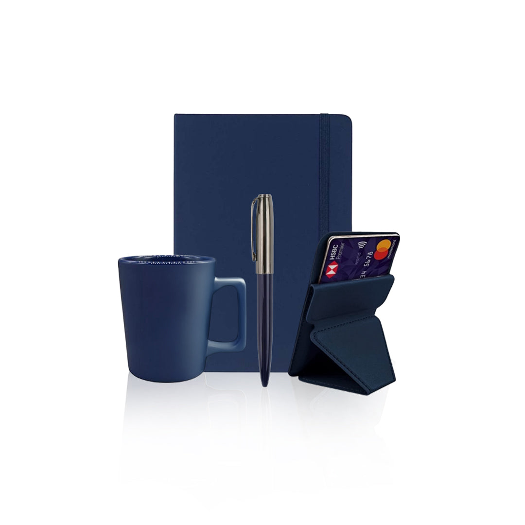 Set Of Pen, Cup, Card Holder with Phone Stand & Notebook