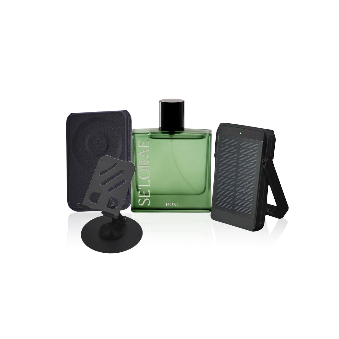 Set Of Parfum, Powerbank, Cardholder & Phone Stand