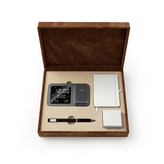 Set Of Desk Tool, Digital Clock, Pen & Notebook