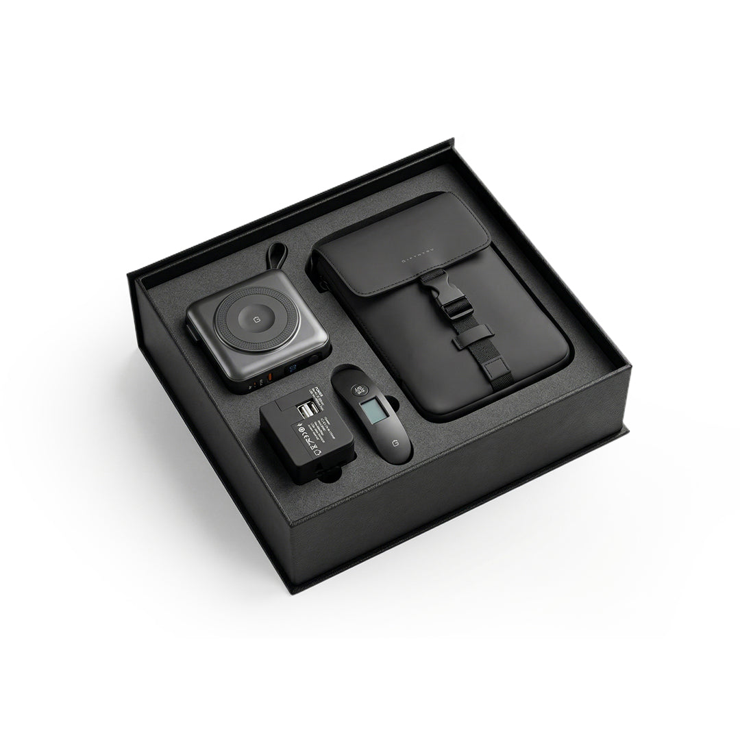 Set Of Travel Bag, Adapter, Luggage Scale, Powerbank & Charger