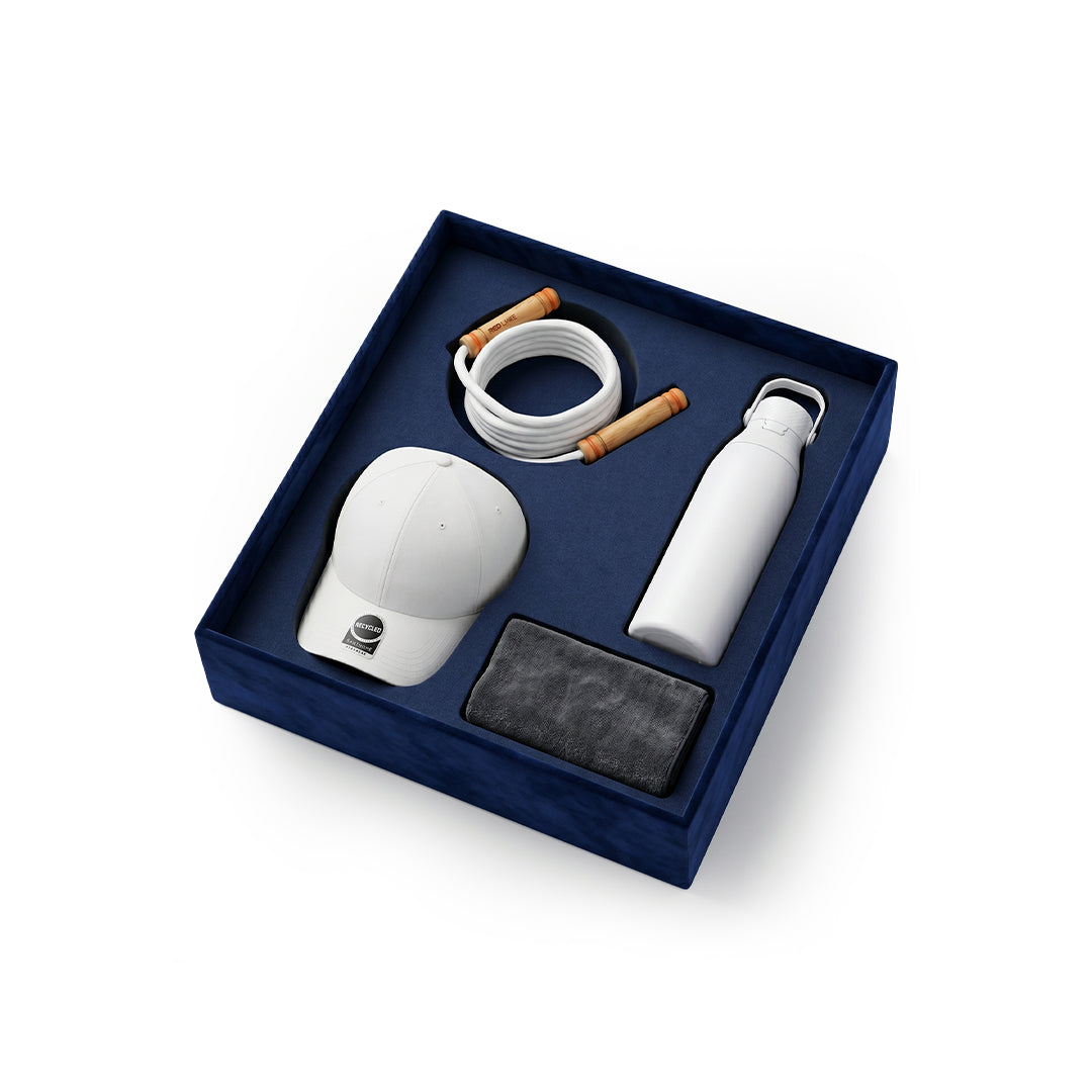 Set Of Bottle, Cap, Jumping Rope & Cooling Towel
